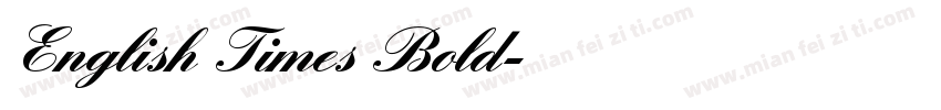 English Times Bold字体转换
